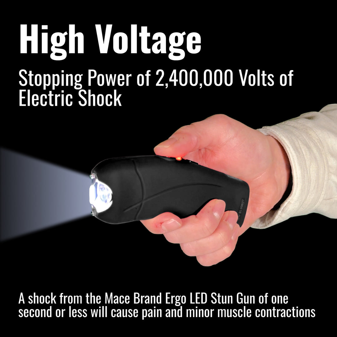 Ergo Stun Device with Bright LED - Black