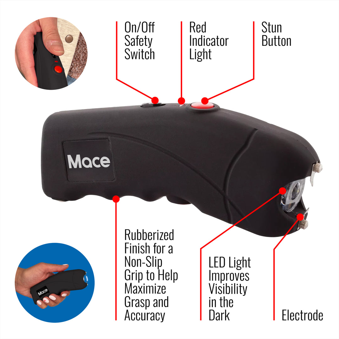 Ergo Stun Device with Bright LED - Black