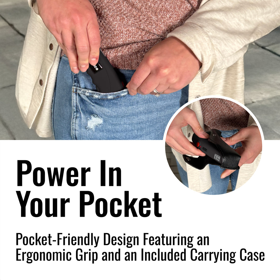 Ergo Stun Device with Bright LED - Black