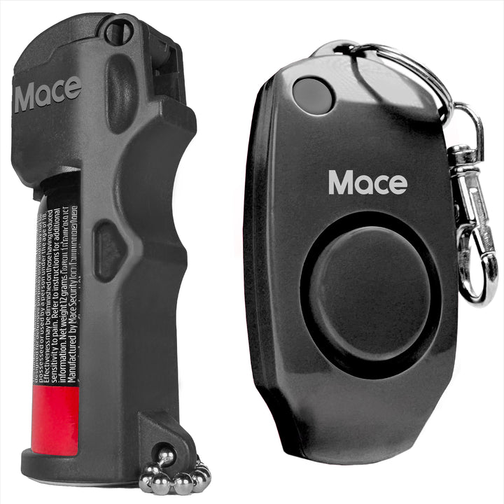 Mace Pepper Spray and Personal Alarm Combo Kit - Black