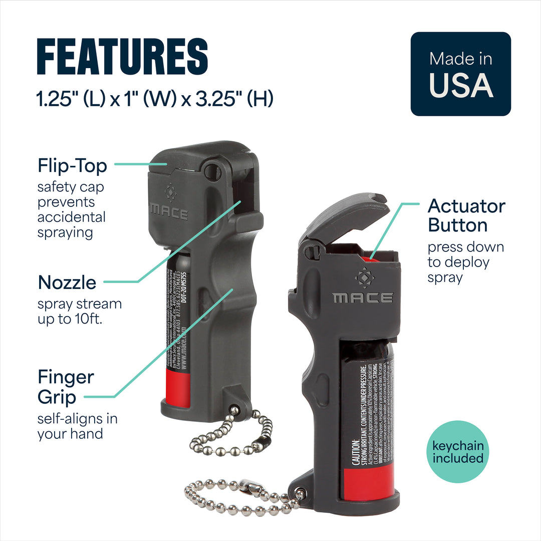 Mace Pepper Spray and Personal Alarm Combo Kit - Black