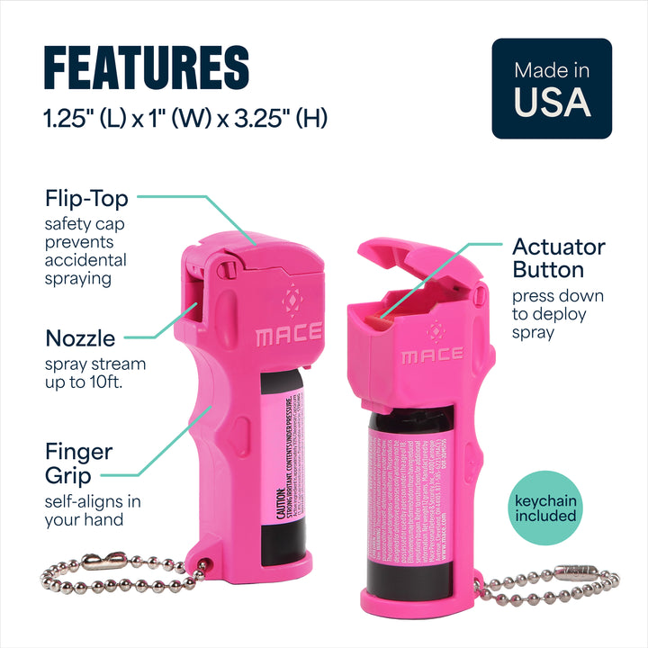 Mace Pepper Spray and Personal Alarm Combo Kit - Pink