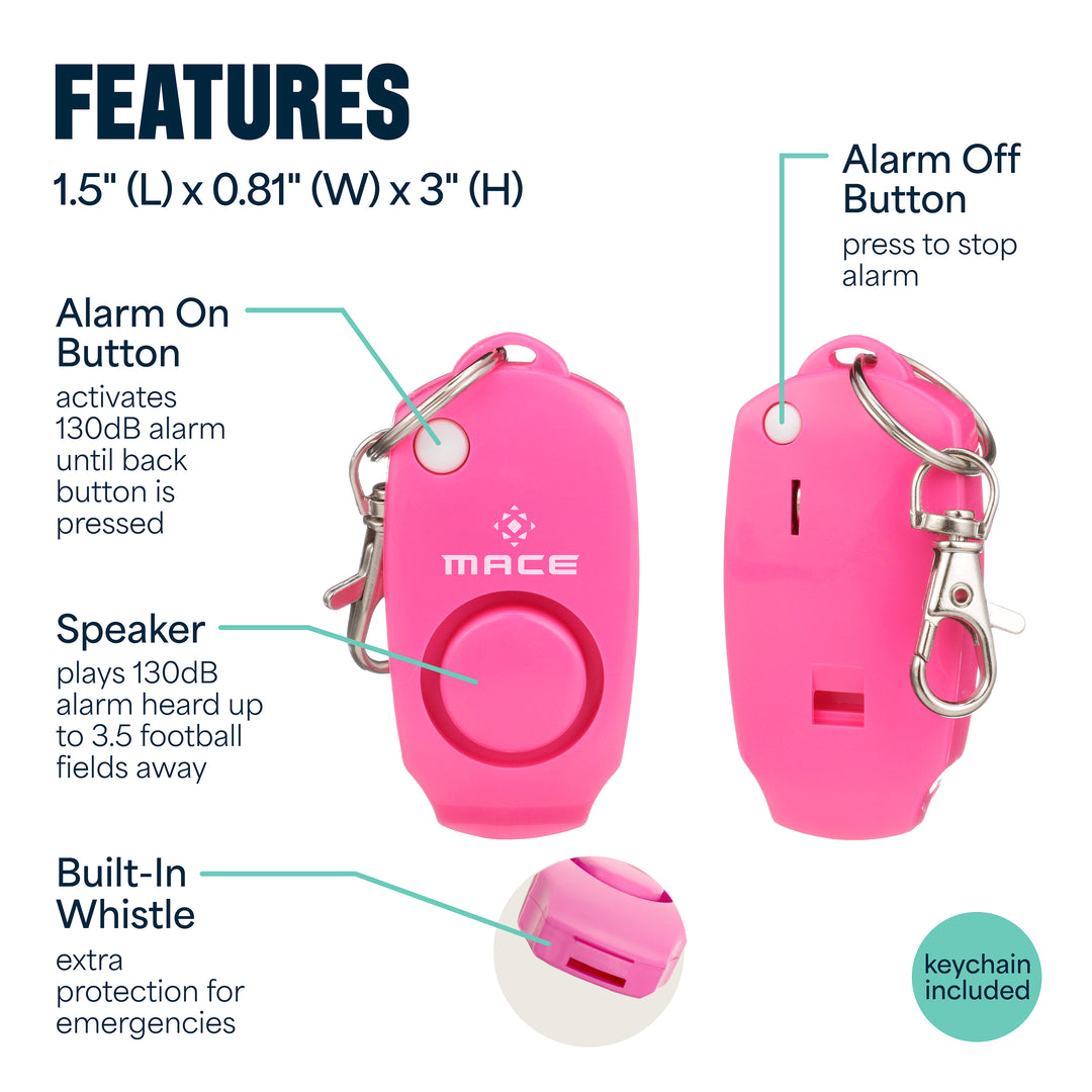 Mace Pepper Spray and Personal Alarm Combo Kit - Pink