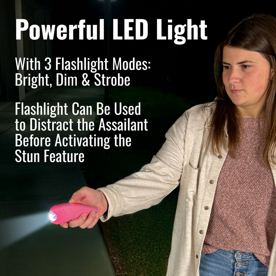 Ergo Stun Device with Bright LED - Pink