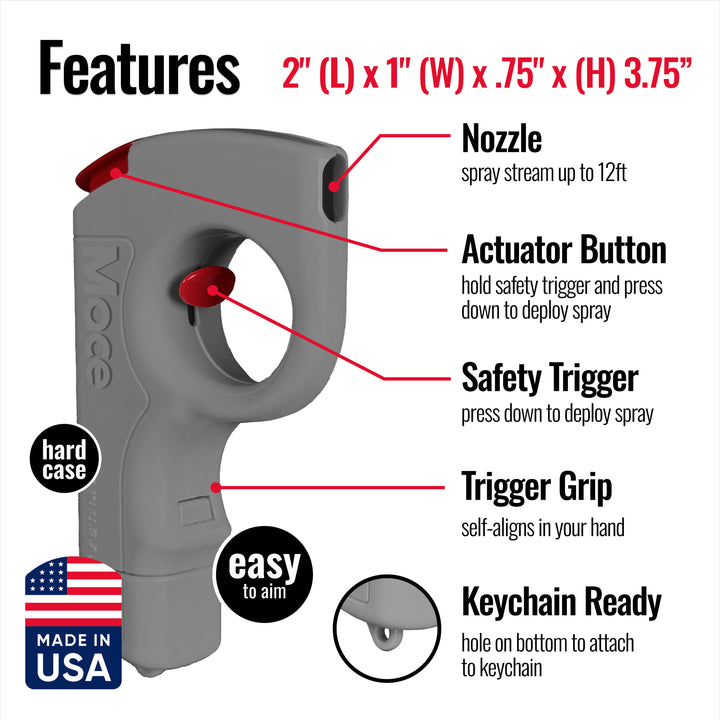 Mace Safety Trigger Pepper Spray - Gray