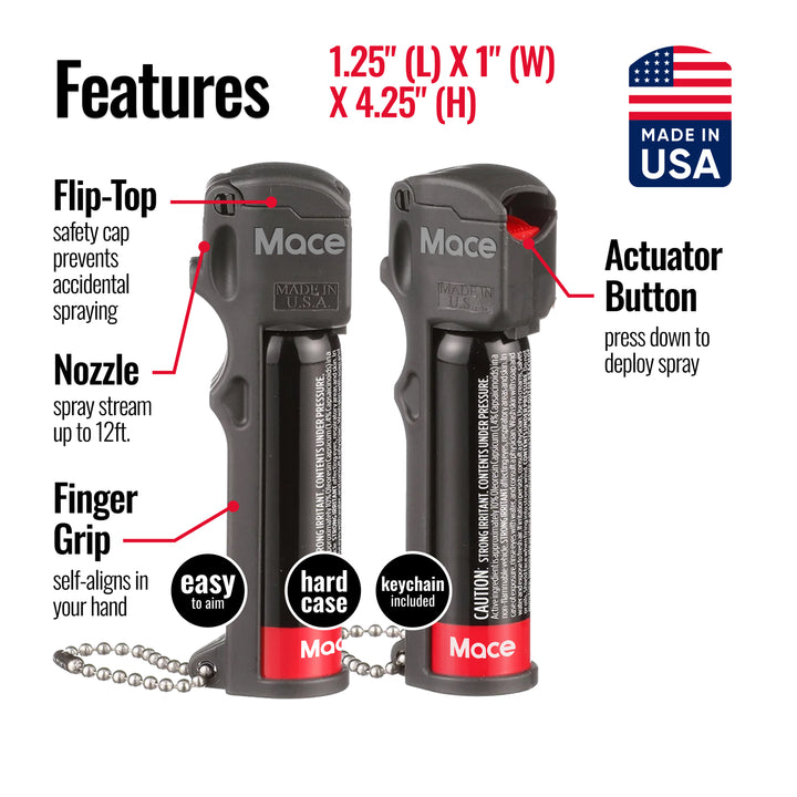Mace 2 Pack Pepper Spray - Black