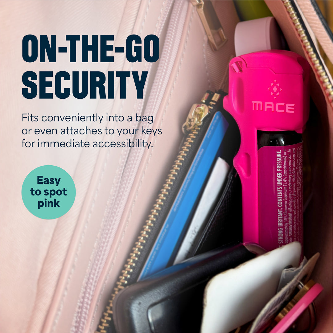 Mace Ergo Stun Gun with LED & Personal Model Pepper Spray - Pink