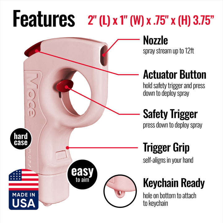 Mace Safety Trigger Pepper Spray - Pink