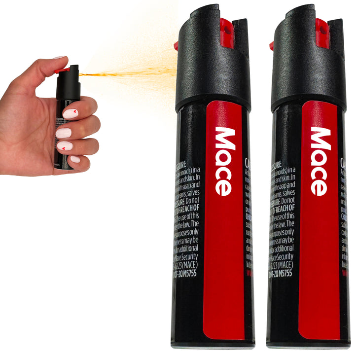 Mace 2 Pack Twist Lock Pepper Spray - Black/Red
