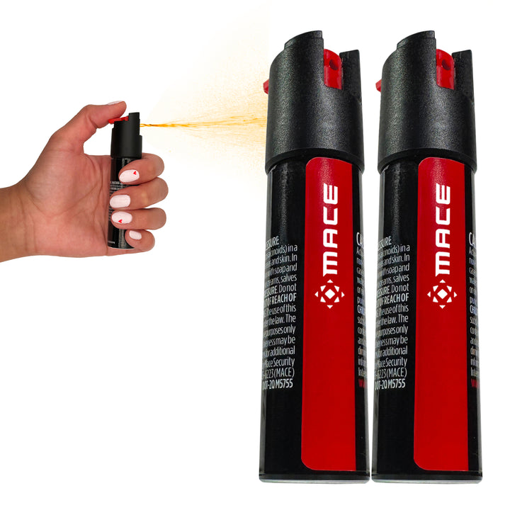 Mace 2 Pack Twist Lock Pepper Spray - Black/Red