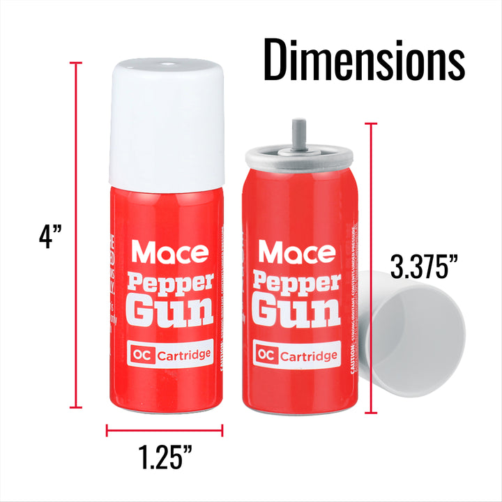 Pepper Spray Cartridge Refill for Mace Pepper Gun 2.0