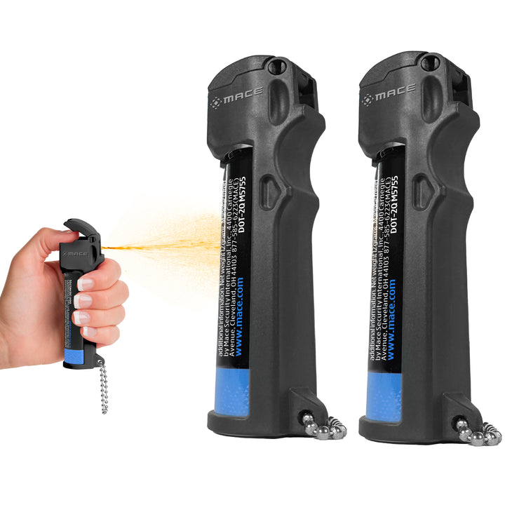 Mace 2 Pack 3-in-1 Flip Top Pepper Spray - Black