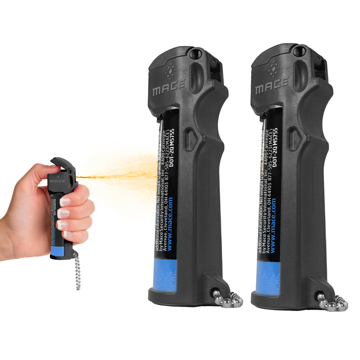 Mace 2 Pack 3-in-1 Flip Top Pepper Spray - Black