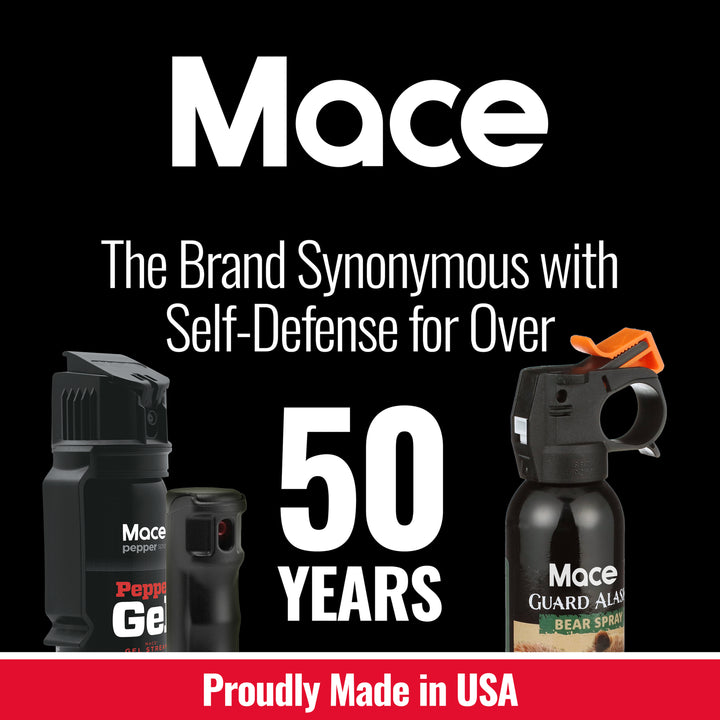 Tear Gas Enhanced Mace Pepper Spray, ideal self defense keychain for women, 12 ft range, Made in the USA(2 Pack)