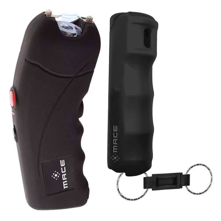 Mace Ergo Stun Gun & Compact Hard Case Pepper Spray - Black