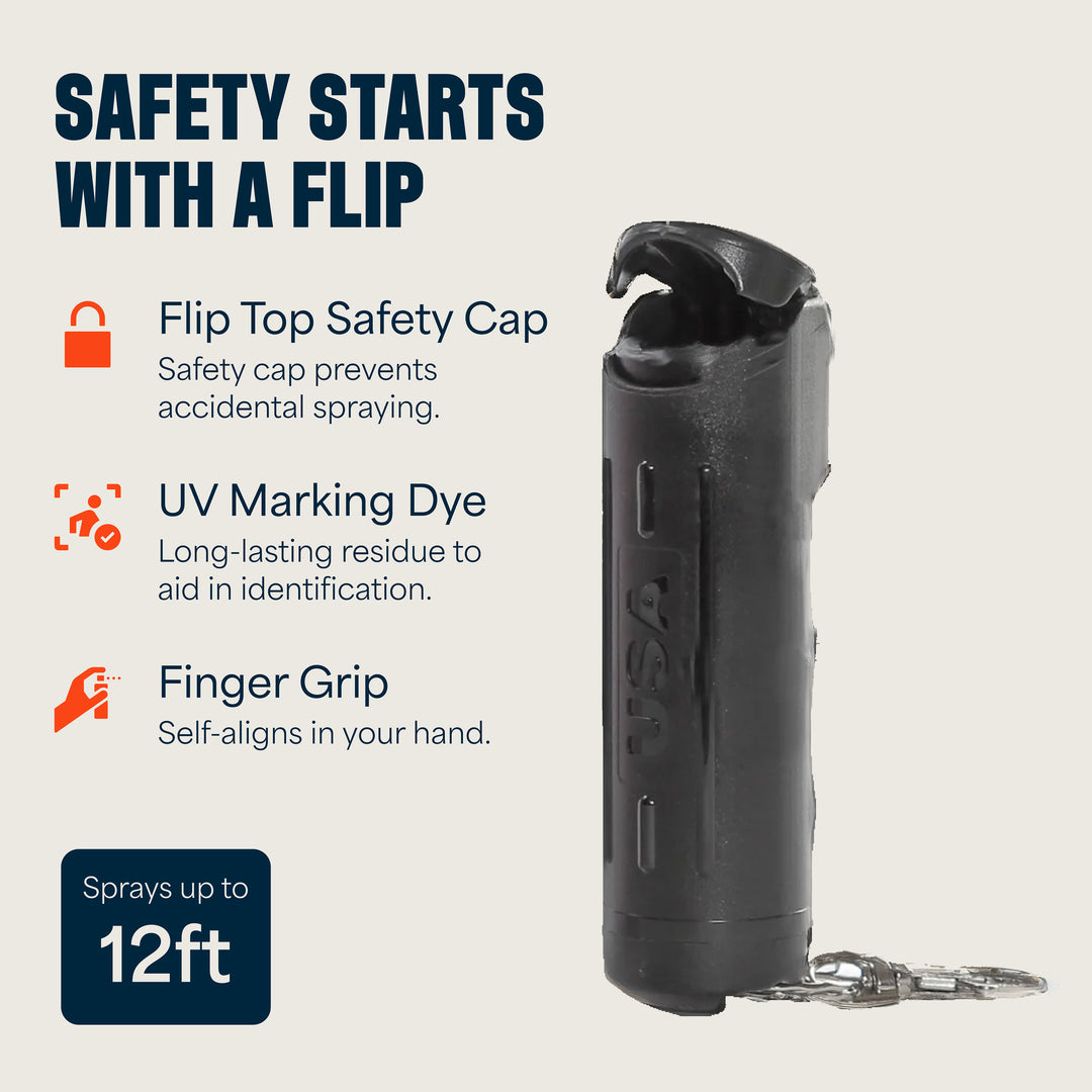 Mace Ergo Stun Gun & Hard Case Pepper Spray - Black