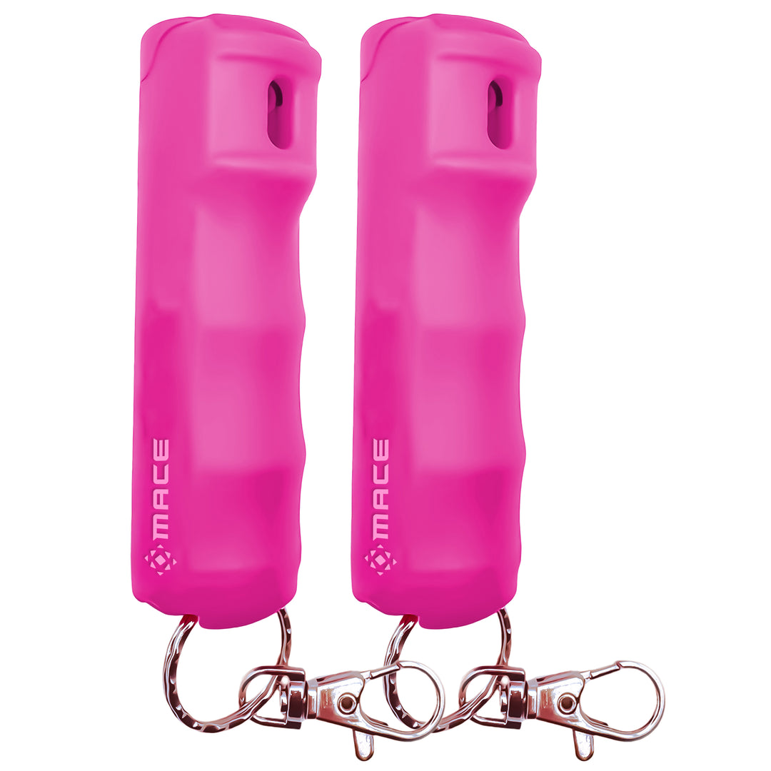 Mace Pepper Spray 2-Pack - Maximum Police Strength OC with UV Dye - Pink