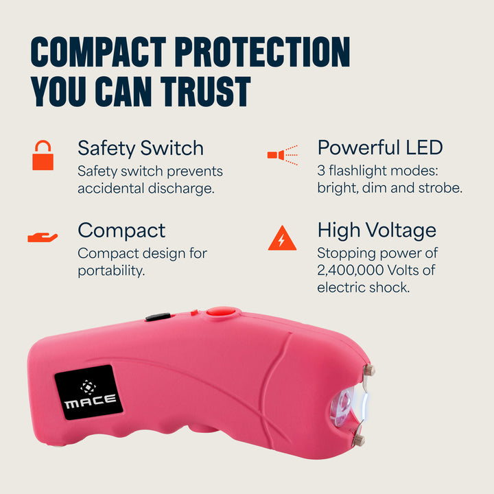 Mace Ergo Stun Gun & Hard Case Pepper Spray - Pink