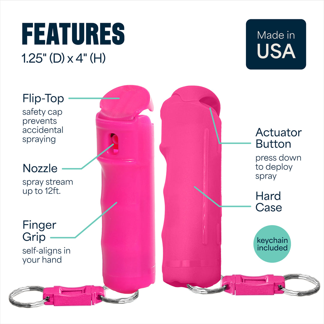 Mace Ergo Stun Gun & Hard Case Pepper Spray - Pink