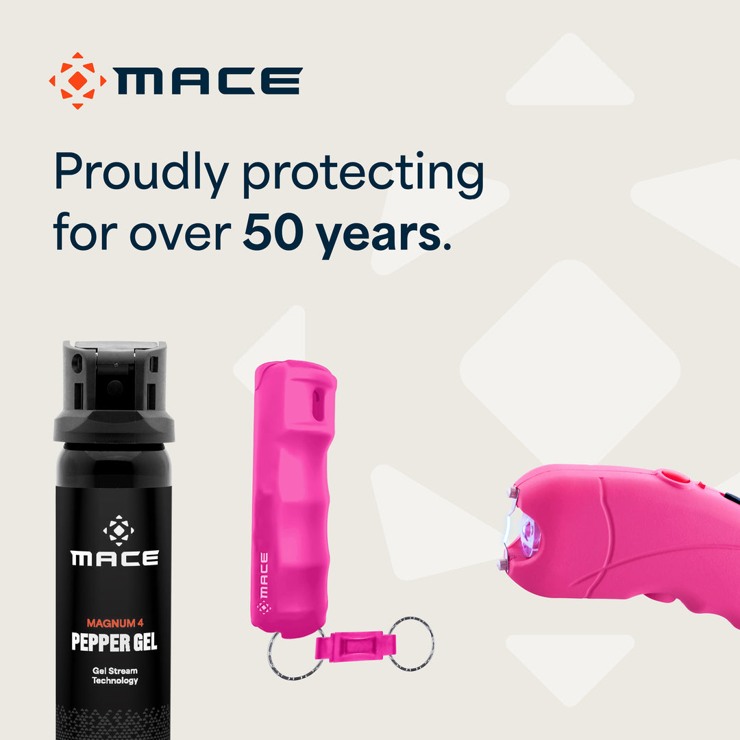 Mace Ergo Stun Gun & Compact Hard Case Pepper Spray - Pink