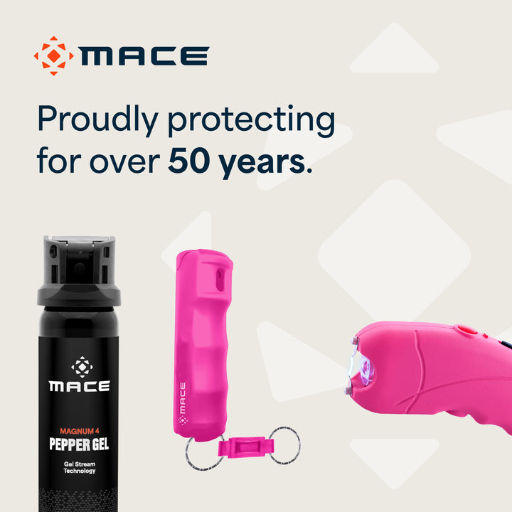 Mace Ergo Stun Gun & Compact Hard Case Pepper Spray - Pink
