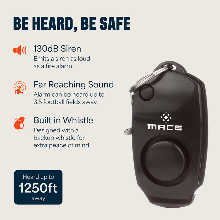 Mace Ergo Stun Gun, Alarm, & Hard Case Pepper Spray - Black