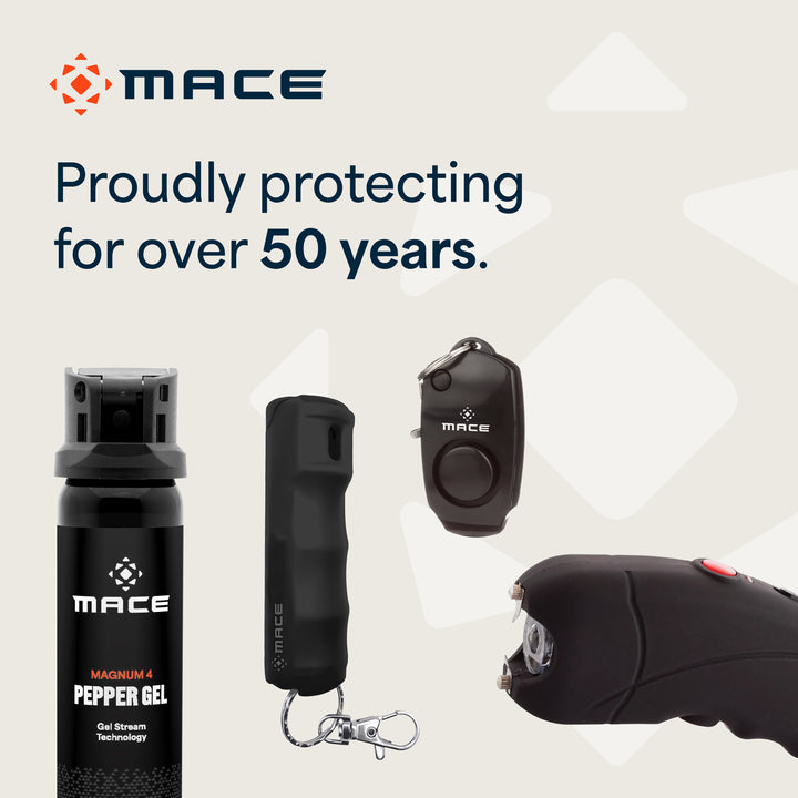 Mace Ergo Stun Gun, Alarm, & Hard Case Pepper Spray - Black