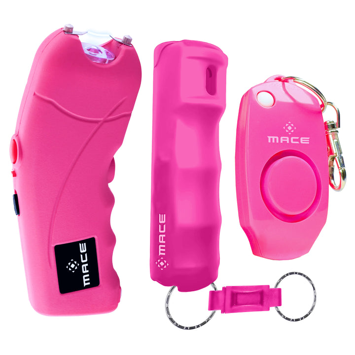 Mace Ergo Stun Gun, Alarm, & Hard Case Pepper Spray - Pink