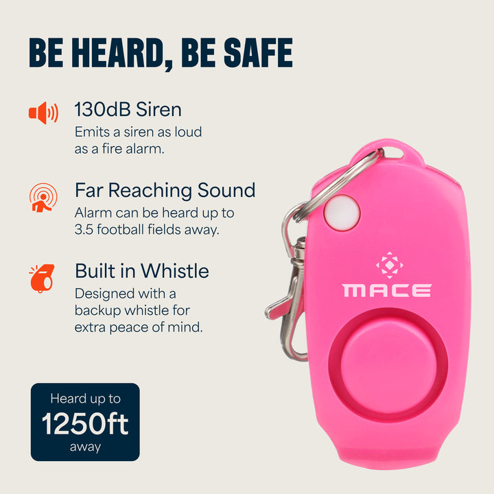 Mace Ergo Stun Gun, Alarm, & Hard Case Pepper Spray - Pink
