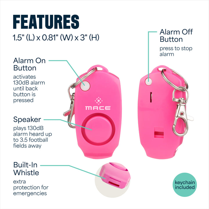 Mace Ergo Stun Gun, Alarm, & Hard Case Pepper Spray - Pink