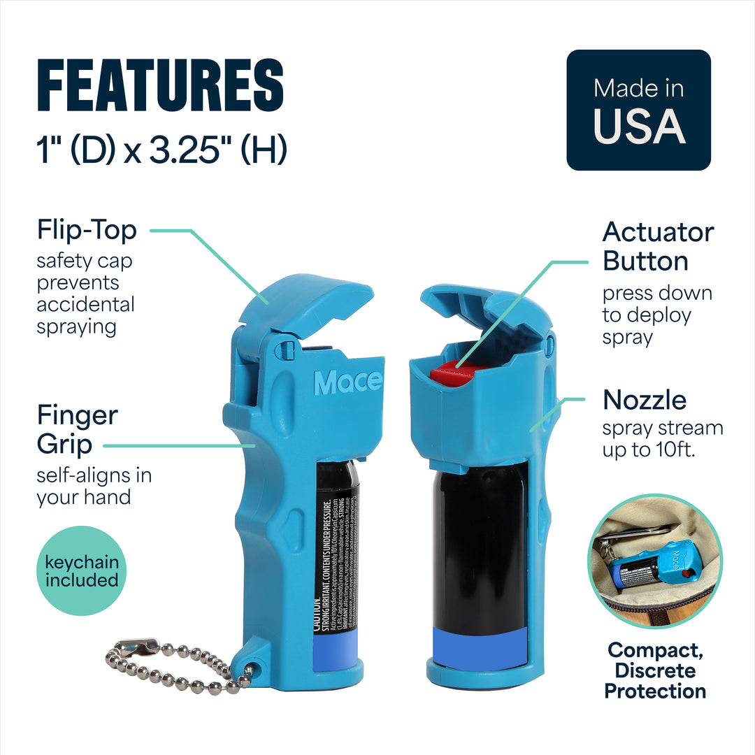 Mace Triple Action Pocket Model Pepper Spray - Blue