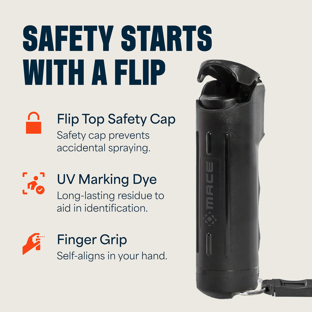 Quick Release Compact Hard Case Pepper Spray 2 Pack- Black & Pink