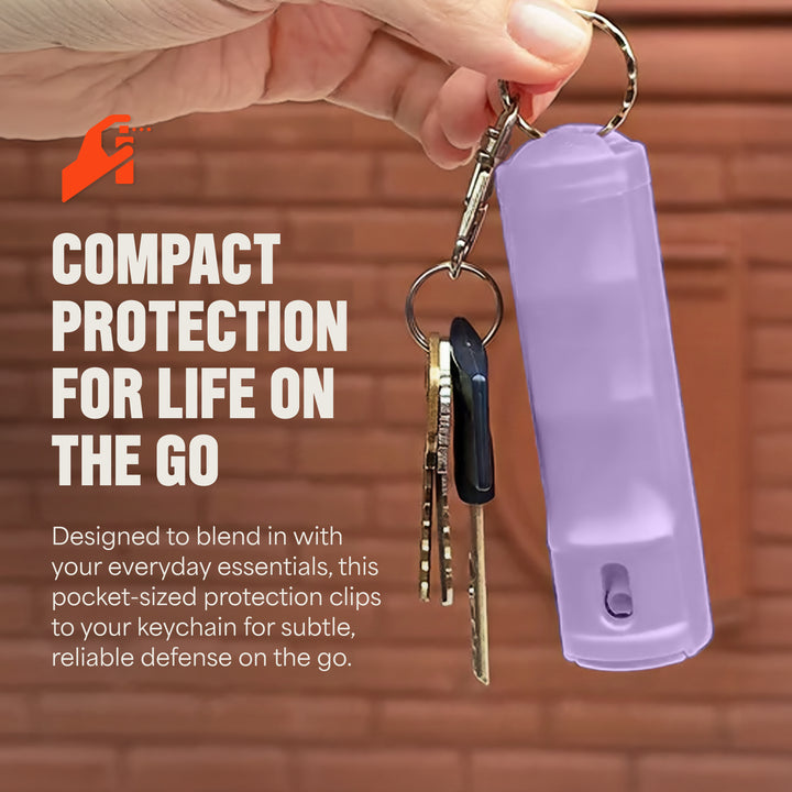 Hard Case Pepper Spray, Clip On (Lilac)