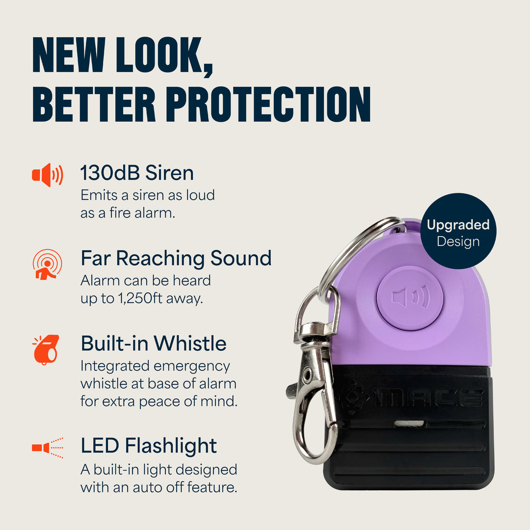 Mace Personal Safety Alarm 130db - Lilac
