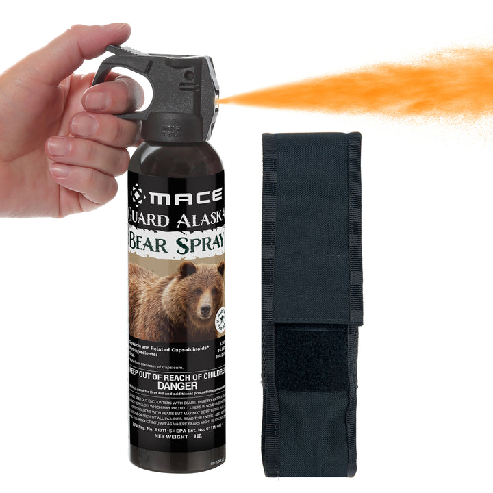 Mace Guard Alaska Bear Deterrent & Self Defense Spray with Spray Holster