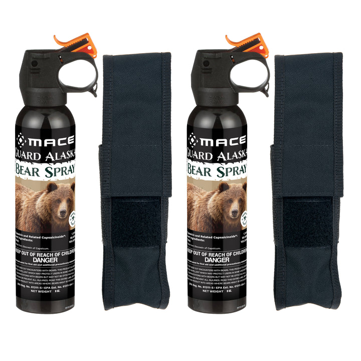 Mace Guard Alaska Bear Deterrent & Self Defense Spray with Spray Holster, 2 Pack