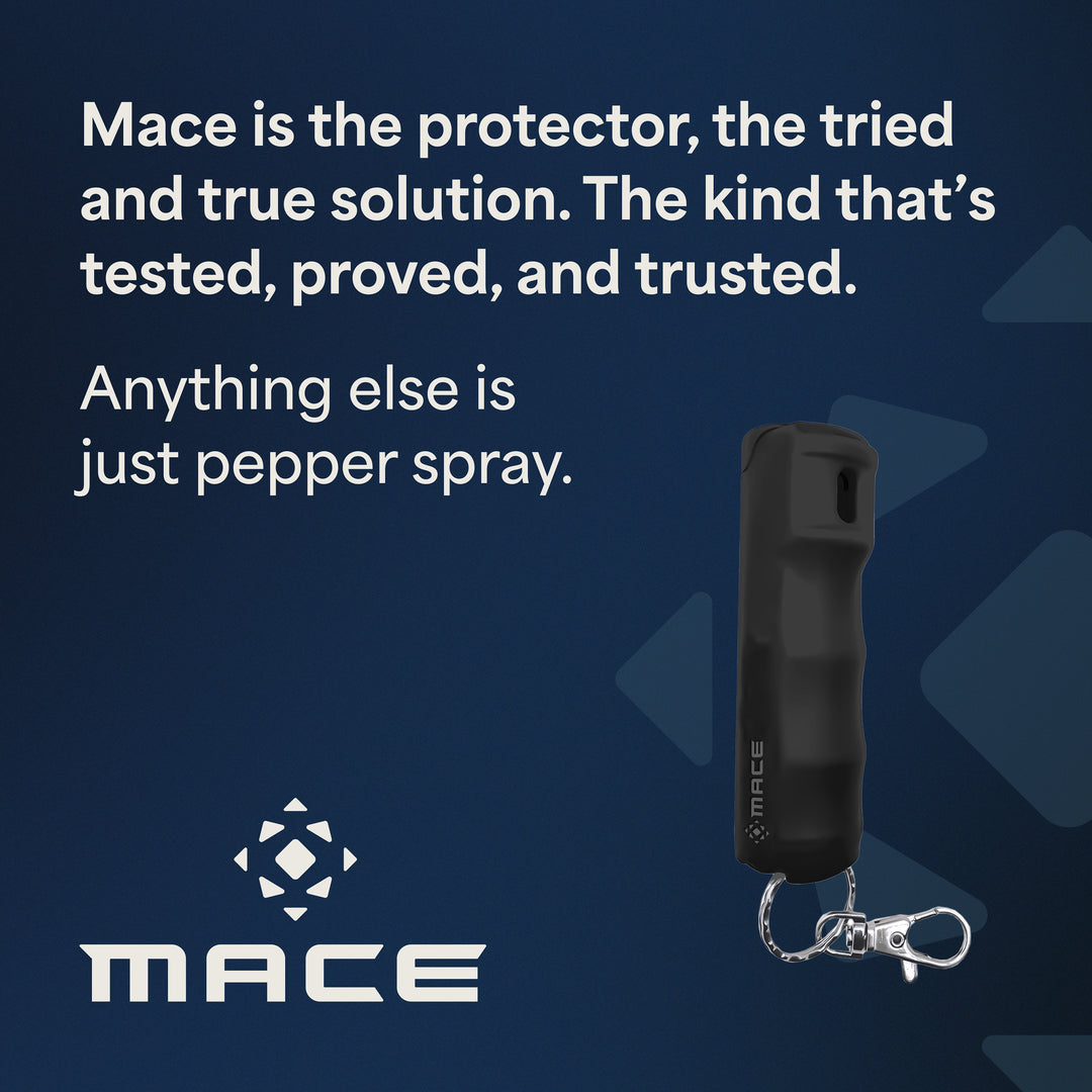 Mace Pepper Spray 2-Pack - Maximum Police Strength OC with UV Dye - Black