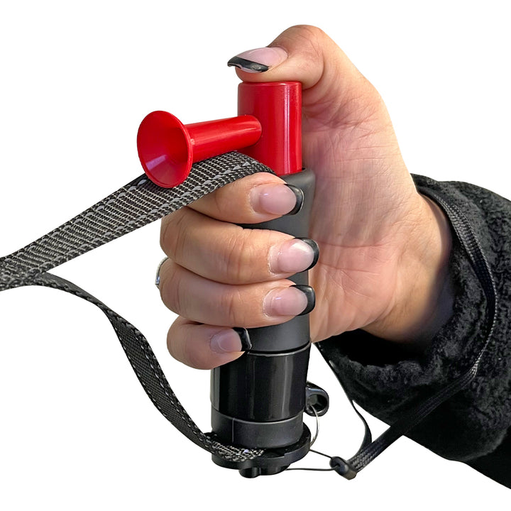 Mace® Brand Dog Leash with Airhorn to Protect Yourself and Your Pet Equipped With Ergo Leash Handle and Super Bright LED Light (Designed by SafeNSound)