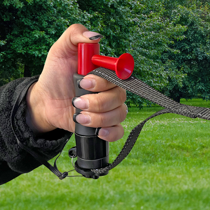 Mace® Brand Dog Leash with Airhorn to Protect Yourself and Your Pet Equipped With Ergo Leash Handle and Super Bright LED Light (Designed by SafeNSound)