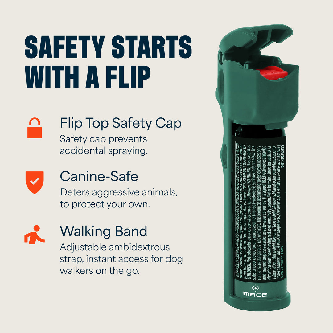 Mace Flip Top Muzzle Dog Deterrent & Self Defense Spray, 2 Pack