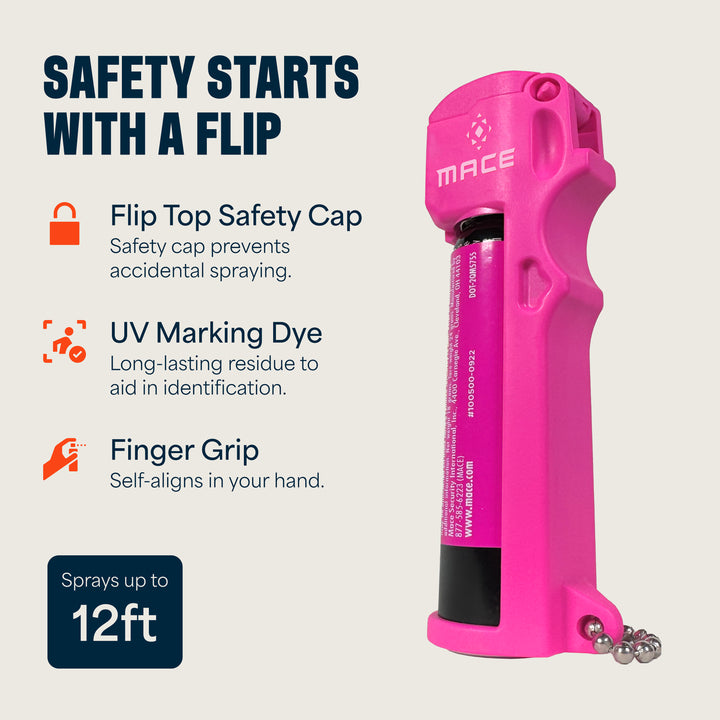 Mace Flip Top Pepper Spray - Pink