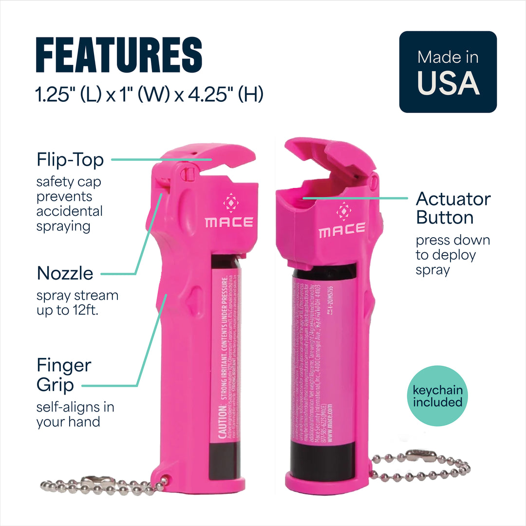 Mace Flip Top Pepper Spray - Pink