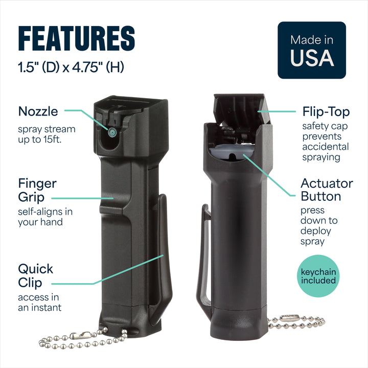 Mace 3-in-1 Flip Top Police Model Pepper Spray