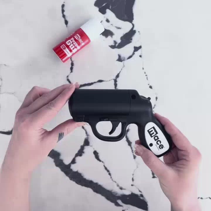 Mace pepper spray gun, ideal home and vehicle defense, Black