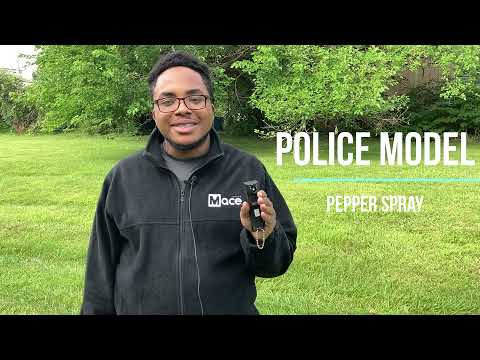 3-IN-1 Tear Gas Enhanced Mace Police Pepper Spray, ideal self defense  for women, 12 ft range, rugged police-ready housing with clip, Made in the USA