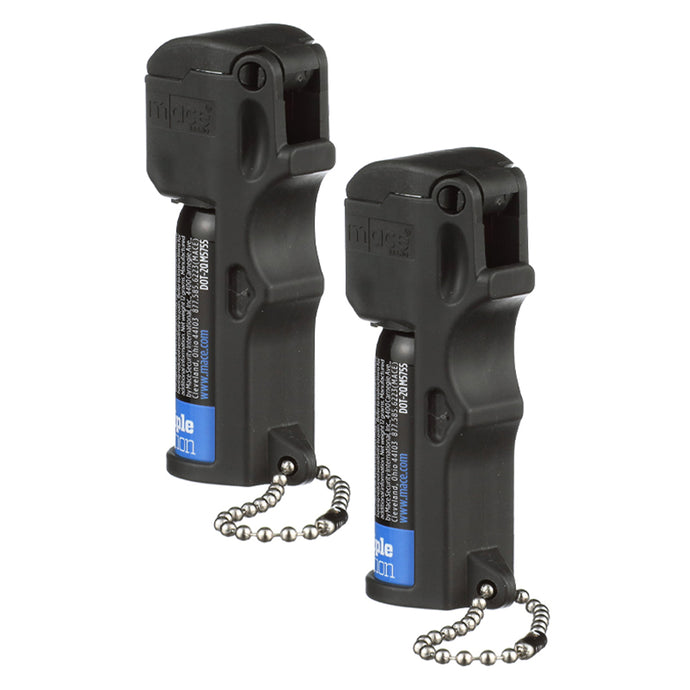 Tear Gas Enhanced Mace Pepper Spray, ideal self defense keychain for women, 10 ft range, Made in the USA (2 Pack)