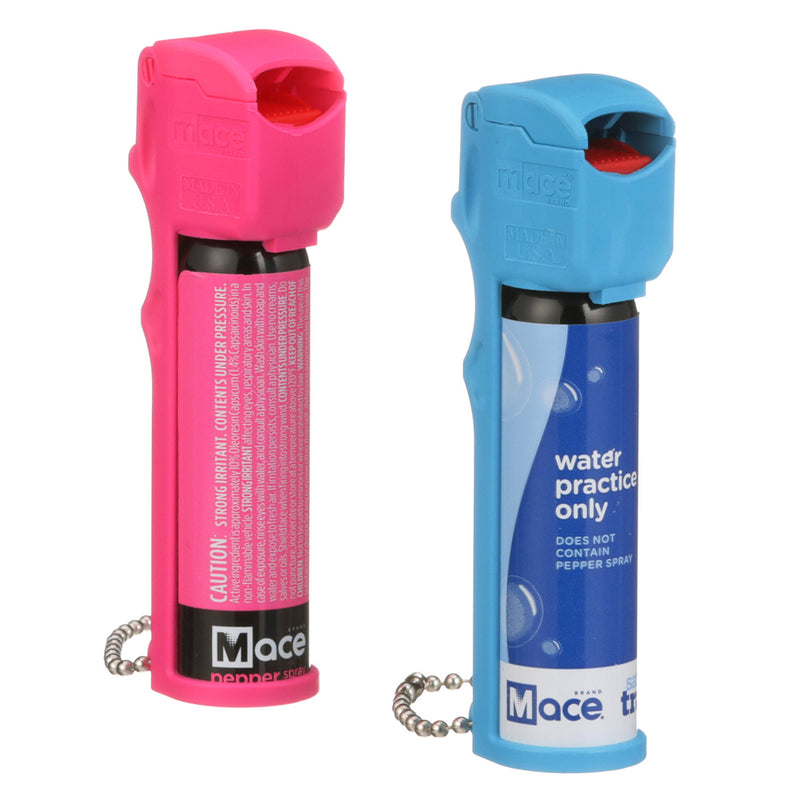 Load image into Gallery viewer, Full Size Mace Pepper Spray and Water Training Kit- Ideal self defense keychain for women, 12 ft range, Made in the USA, Hi-Visibility Neon Pink

