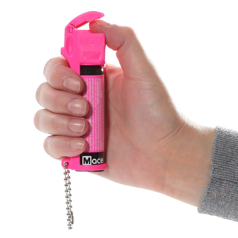 Load image into Gallery viewer, Full Size Mace Pepper Spray and Water Training Kit- Ideal self defense keychain for women, 12 ft range, Made in the USA, Hi-Visibility Neon Pink
