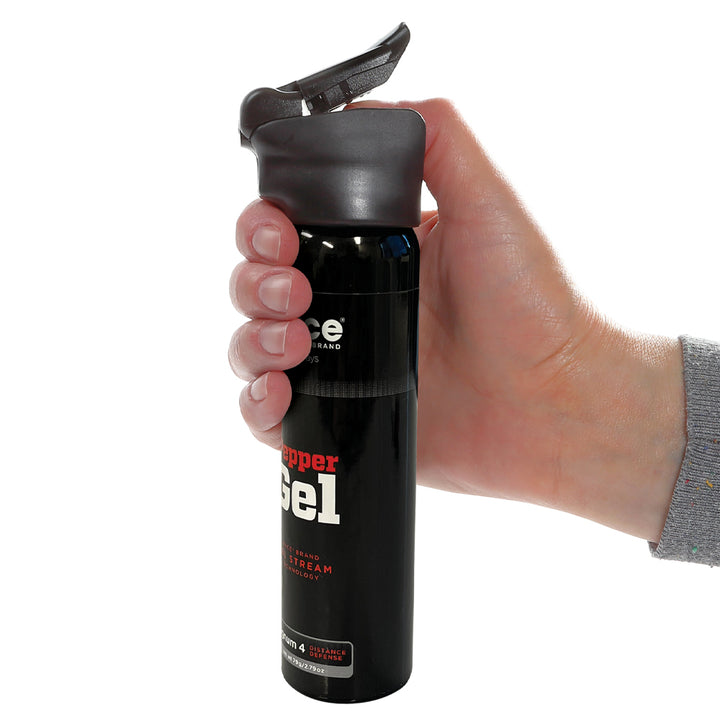 Non-lethal home defense LED equipped 2.79 oz. Mace pepper spray gel, 18 ft range, Made in the USA