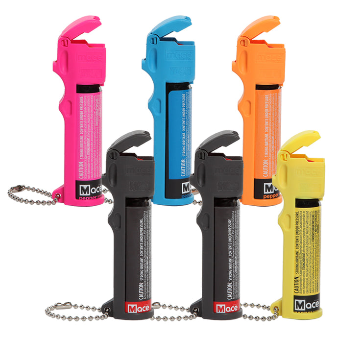 Full Size Mace Pepper Spray- Ideal self defense keychain for women, 12 ft. range, Made in the USA - 6 Pack